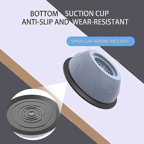 Universal 4-delt Vaskemaskine Fodpuder Anti-vibration Vaskemaskine Måtte