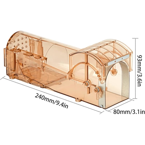 2-pack Stora Levande Musfällor 24 * 8 cm Råttfällor Levande Fälla för