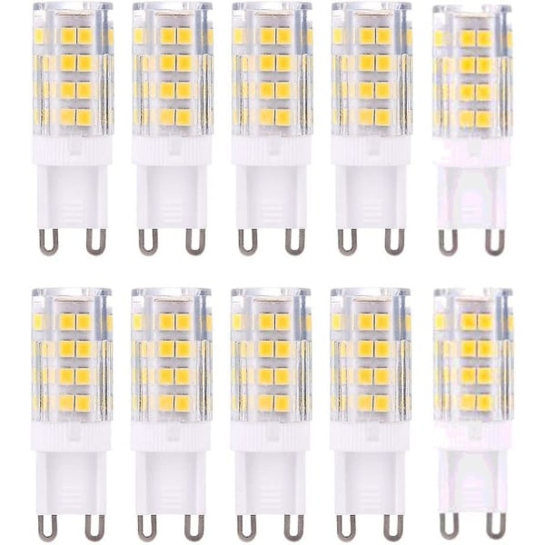 G9 LED-lampa glödlampor, varmvit 3000k 5w G9 LED-lampa motsvarande 40w halogenlampor 420 lumen; Ej dimbar, förpackning om 10 [energiklass A+]