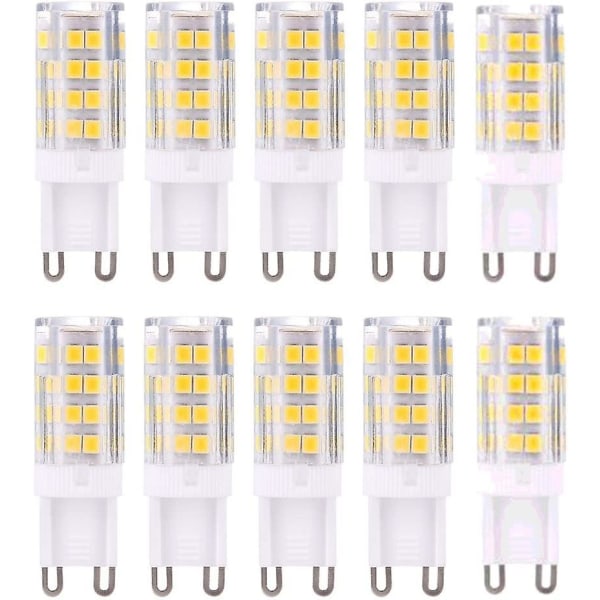 G9 LED-lamput, Lämmin Valkoinen 3000k 5w G9 LED-lamput Vastaavat 40w Halogeeni Lamppuja 420 Lumenia; Ei Himmennettävissä, Pakkaus 10 [Energiatehokkuusluokka A+]