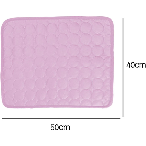 Rosa - Kylmatta för Hundar, Mattor för Små till Medelstora Hundar och Katter, Sommarkomfort, Bärbar, Vikbar, Kylmatta för Husdjur på Sommaren (40*50cm