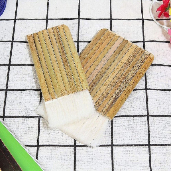8 st hårkummelborste, bambuhandtag blender för ugnstvätt, akvarell, dammrengöring, cer