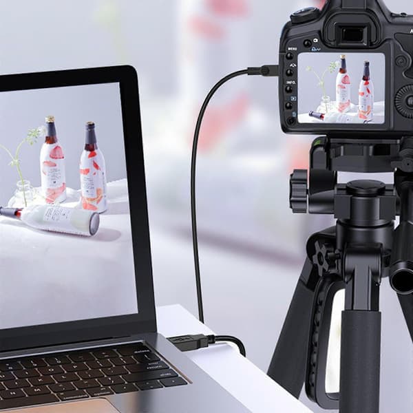 Trapezformet T-formet Mini USB Opladerkabel USB Datakabelledning til Hurtig Opladning og Dataoverførsel 80cm Lang