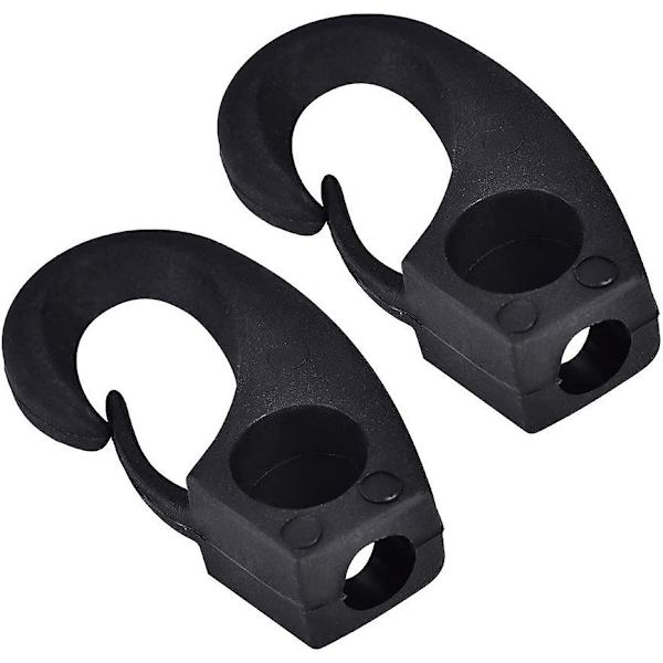 Kajak-Snorrebøjle, Kajak-Fastgørelse Multifunktionel Holdbar Højstyrke Nylonklips Fastgørelseskroge Til Kajak Kano Bungee (6 stk., Sort)