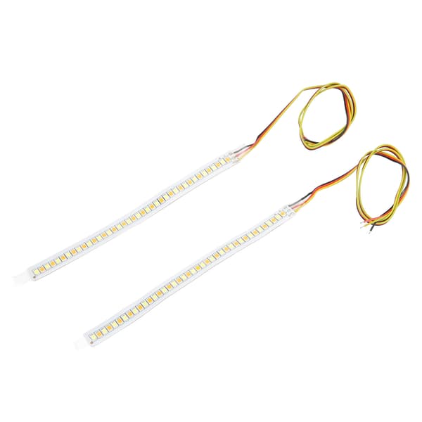 2 stk. 12V sidespejl blinklys bakspejle streamer LED-stribe advarselsindikator reflektor universel pasform