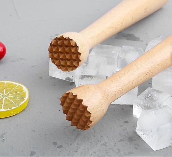 Ekstra lang cocktail Mojito muddler i tre for bar - sett med 2