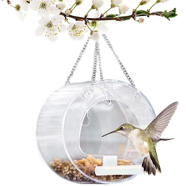Fågelmatare, Akryldispenser, Hängande, För Fönster, 12,7cm*7,5cm*12,7cm