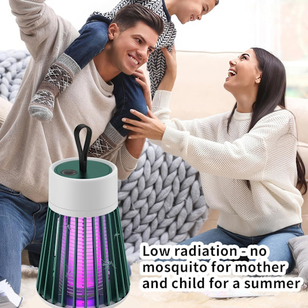 Mozz Guard Hyttysentappaja, 2024 Uuden Sukupolven Kannettava Langaton Hyönteistentappaja, USB-Lataus ja Alhainen Melutaso, Sopii Sisätiloihin, Kotipuutarhaan, Leirintään, P 1.0 Gray2PCS