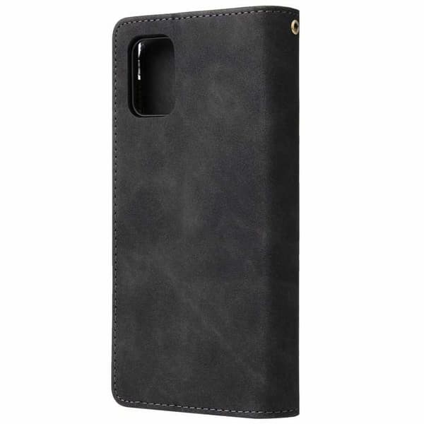 A53 5G, Multifunktionelt Wallet Case, 8 Rum, Sort, Lynlås