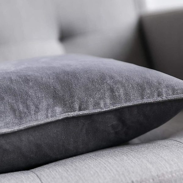 Sett med 2 fløyels putetrekk Dekorative putetrekk med skjult glidelås Sofa Soverom 18x 18 tommer 45 X 45 cm Sett med 2 Roserød