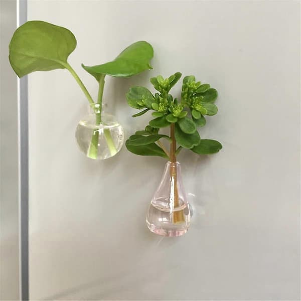 Högkvalitativa 8 st Mini Vas Magneter för Kylskåp, Mini Keramisk Vas Kylskåpsmagneter, 3D Blomvas Söt Plantering