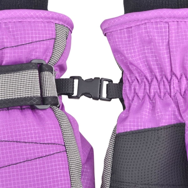 Barn Skidhandskar Vinter Kalla Väder Vindtäta Varma Snowboard Sport Vantar för Pojkar Flickor B  Purple 810 years old