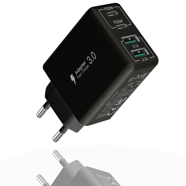 USB C-oplader, 40W USB Multi Hurtigoplader, Flere USB-udgange USB-opladningsstikadapter, USB-oplader