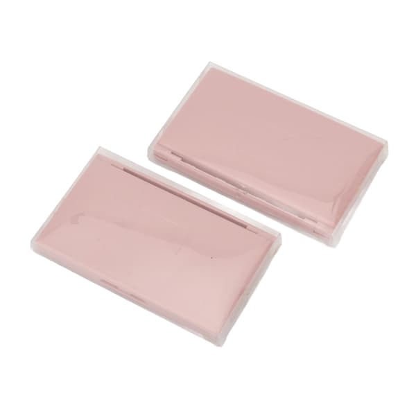 2 st magnetiska nålfodral rosa rektangulär form plastmagnet bärbar synålshållare för metallföremål