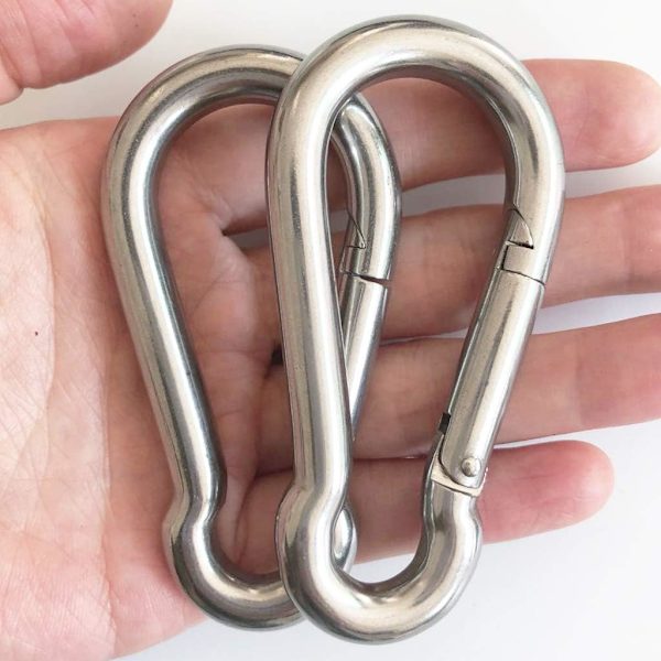 Trægynge Stropper, 2 stk. 25 cm / 9,8 tommer Trægynge Ophængningssæt Heavy Duty Ophængningsstropper Holder 440 lbs med Karabinhage Perfekt til Trægynge Hav 25cm Straps With Carabiner