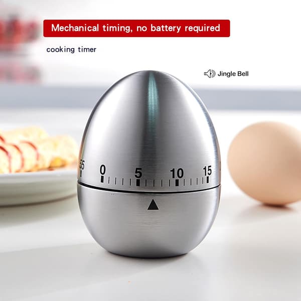 60-minutters eggtimer, kjøkkentimer for matlaging, opptrekks-timer 0-60 minutter, klasseromstimer, visuell timer for barn, mekanisk eggformet timer for