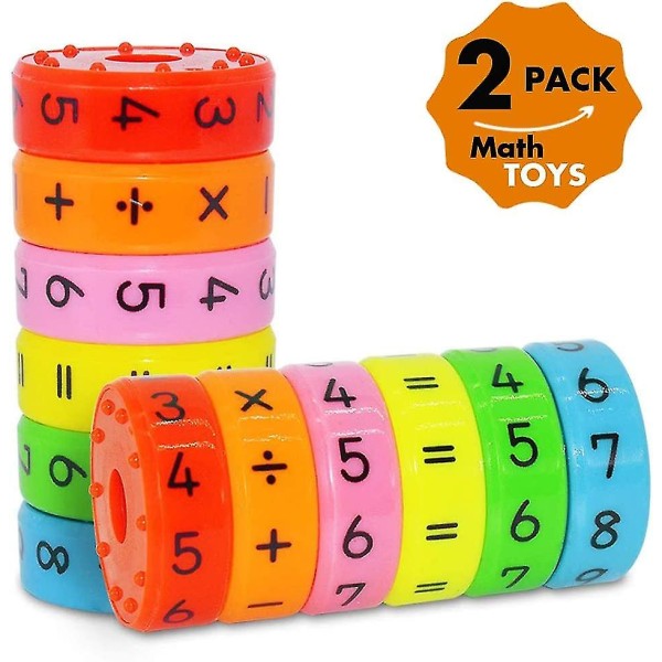 2-pack Lärande Leksaker Matematik Leksak Förskoleutbildning Pedagogiskt Räknespel Numbe