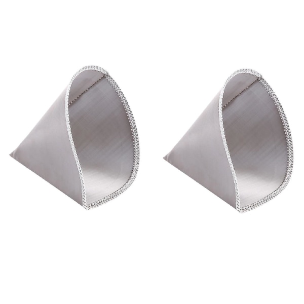2x Genanvendelige Hæld-Over Kaffe Filter Mesh Papirløse Kaffe Filter Kegle Filter 3 Til 4 Kop Kaffe Dryp