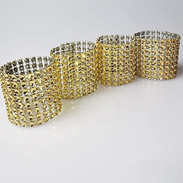 n ringe, bling rhinestone servietringe til bord bryllup fødselsdagsfest 20 stk