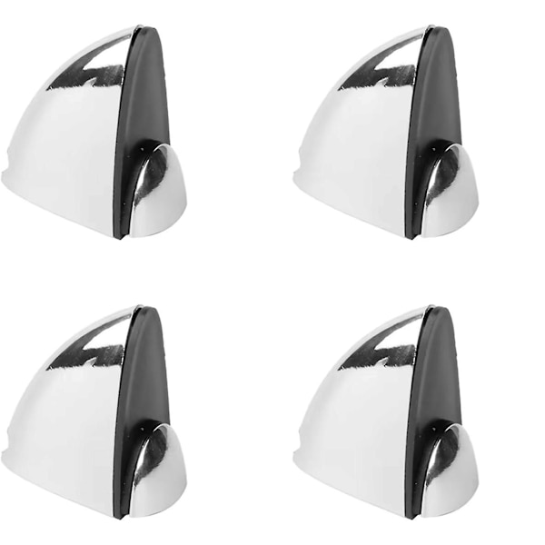 Glasklämmor Hyllfästen Justerbara Glasstöd Fiskmunstyp Klämma Krom Zink Legering Polerad Justerbar Trä/glas Hyllfäste (4st, Silver)