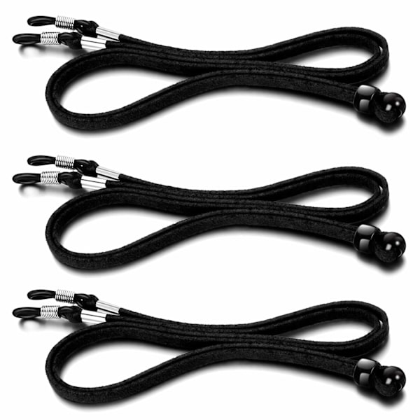 3-pack Ögonbrynstrådskedjor, PU-läder Halksäkra Glasögonband Hållare Snodd