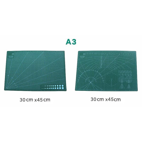 A3 Craft Kumileimasinkaiverrusmatto scrapbooking-kankaiden ja papereiden ompelemiseen (1 kpl, vihreä)
