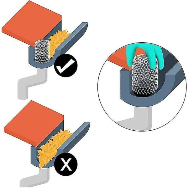 4-pak metal tagrendebeskyttere Udvidbar filterskærm Løvsil Nedløbsbeskyttelse til tagrender Nedløbsrør