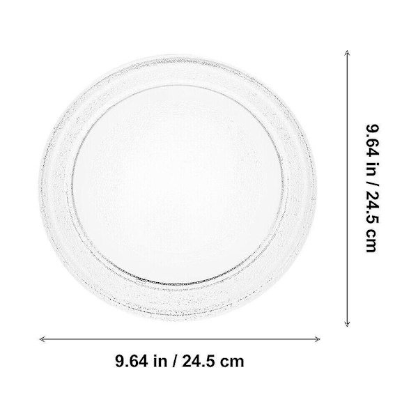 9,6 Tuuman Mikroaaltouunin Lasilevy Käytännöllinen Kiertolevy Tasainen Pohja Lasikulho 24,5 Cm