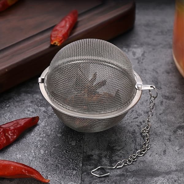 Sæt med 1 krydderi-infuser i rustfrit stål — Marinadepose, krydderipose, infuserkugle