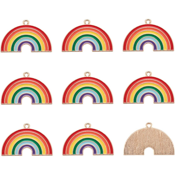 PandaHall emalje charms vedhæng legering dyr dinglende charms perler til halskæde armbånd øreringe smykker fremstilling RainbowColorful