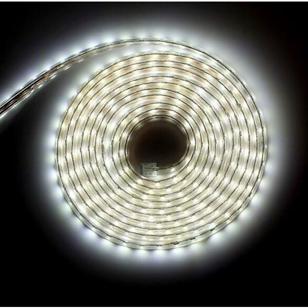 Komplete LED-strip-sæt 10 meter 220v silikone vandtæt Ip68 koldt hvidt 6000k Smd5050 60led/m - Ingen transformer nødvendig