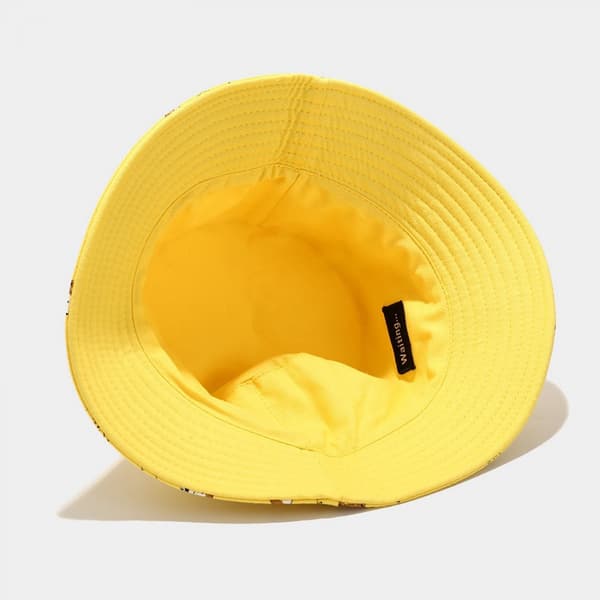 Sød dyrespandhat strandfiskerhatte til kvinder, Reve Yellow