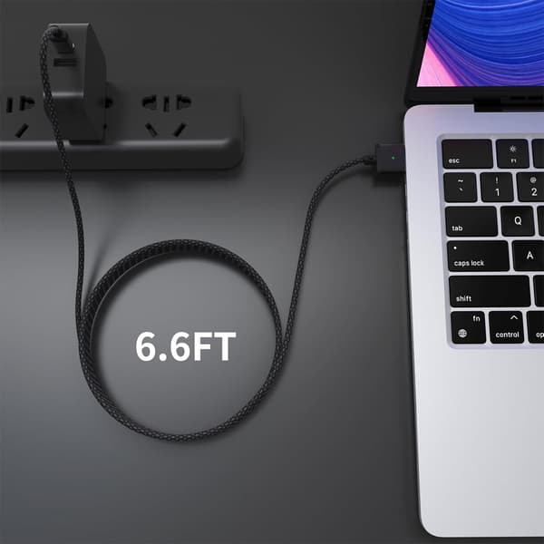 USB-C til MagSafe 3-kabel for MacBook Pro og Air Nylon 2m 140W