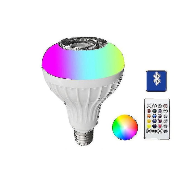 7 Farger LED Smart Pære Smart LED Lys Bluetooth Musikk Pære E27 Trådløs APP med Fjernkontroll Musikk Scene Smart Lys