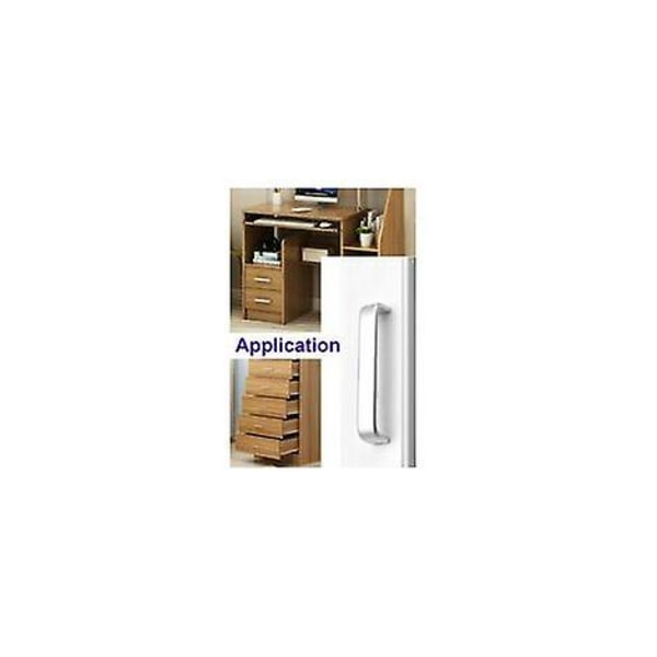 10x 96mm Köksskåp Dörrhandtag Skåp Lådrumsmöbler Dra mittavstånd, aluminium