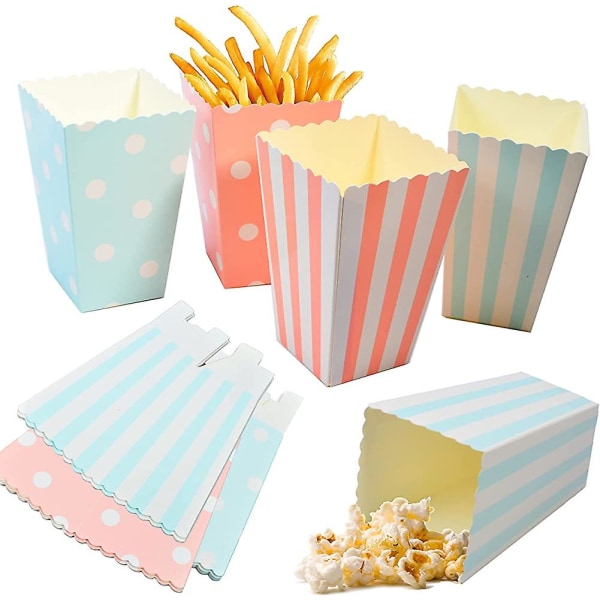 20 Pak Popcorn Papir Popcornposer - Popcornbokse - Til Party Snacks, Slik