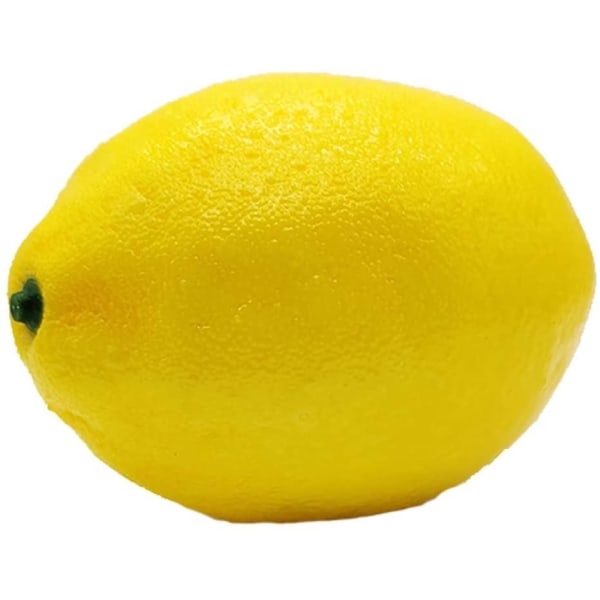 15 stk kunstige citroner 10 cm X 7 cm kunstige frugter kunstige gule citroner skum