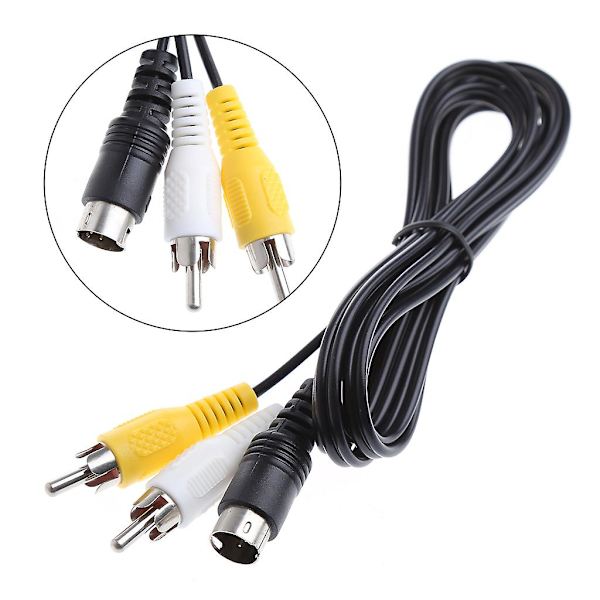 Komposiitti RCA AV -kaapeli, stereokaiutin, audio-video-TV-sovitinkaapelin johto Sega-laitteelle