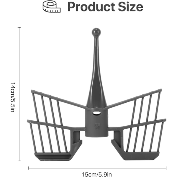 Fjärilsvisp för Thermomix TM5 TM6 TM31, Svart fjärilsblandningsblad Matberedare Ersättning Kökshjälp Mixer Tillbehör Delar Omrörare Bat Grey