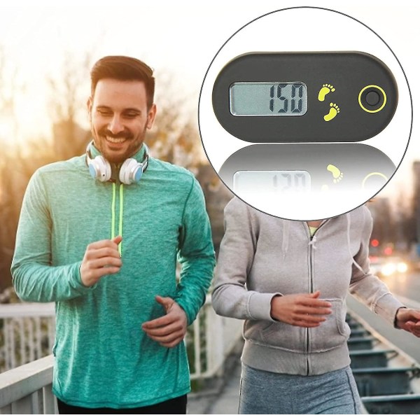 Mini skridttæller klip 3d digital skridttæller Kalorietæller Bærbar skridttæller til jogging Vandring Løb Gå