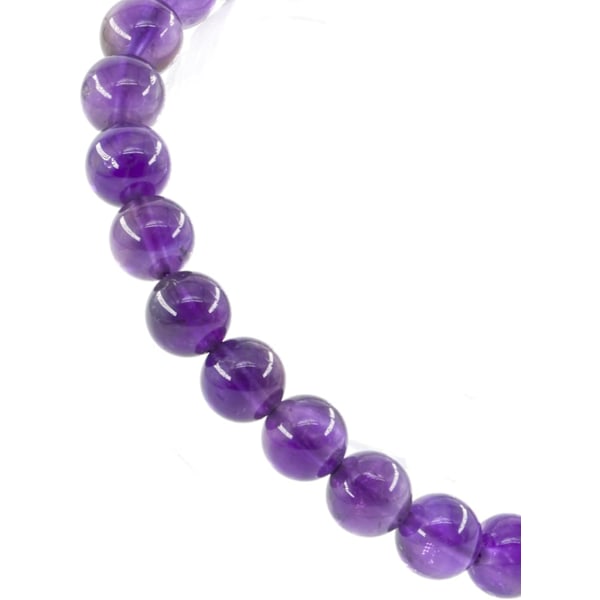 Krystal Armbånd, 8mm Naturlige Ædelstensperler Armbånd, Helbredende Krystal Armbånd til Kvinder Mænd Amethyst