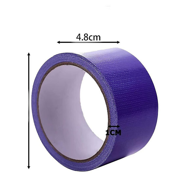 Premium Farvet Tape 6 Ruller - 48mmx10m - Rød+Orange+Lyseblå+Græsgrøn+Lilla+Gul
