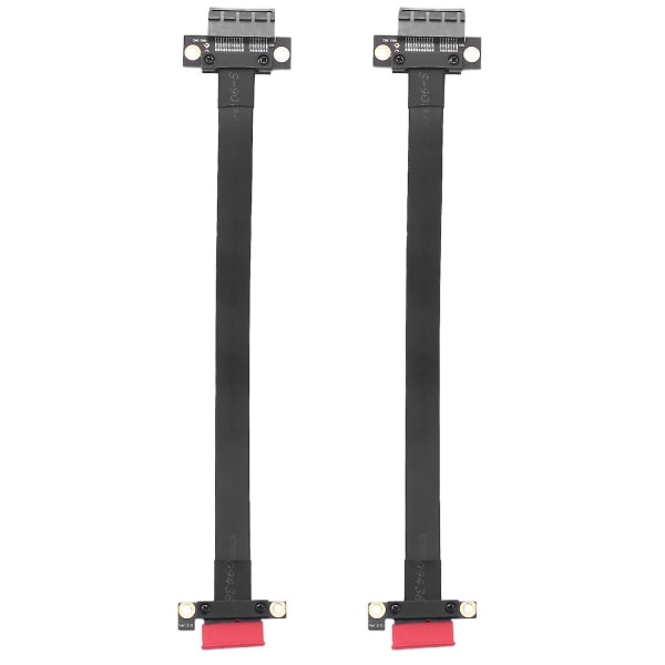 2x PCI-e PCI Express 1x til 1x spor stigerkort konverterer forlenger båndadapter forlengelseskabel PCI