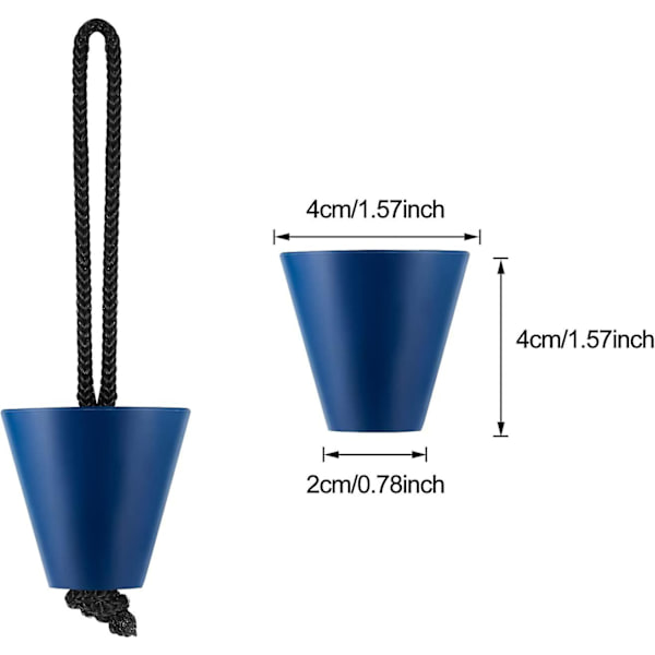 8 stk. kajak scupper prop kit silikone scupper propper drænhuller prop med snor