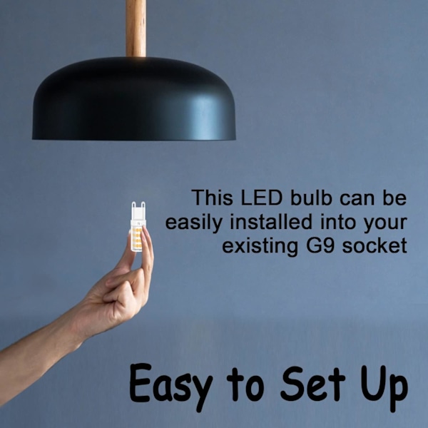 G9 LED-pærer Dimmbare, 5W LED Små Kornpærer Varmt Hvit, 360° Strålevinkel Energibesparende Lyspærer for Hjembelysning LED-lampe 10-pakning 10 Pack5w