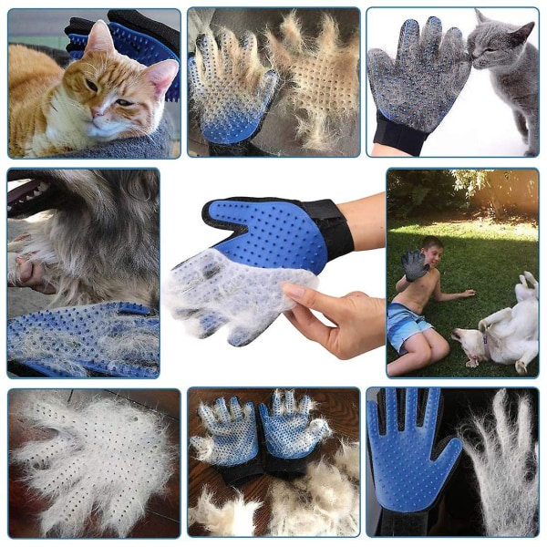 Husdjursvårdshandskar Kattborstar Handskar för skonsam fällning, hundtvätthandskar för långt och kort hår Hundar & Katter & Hästar