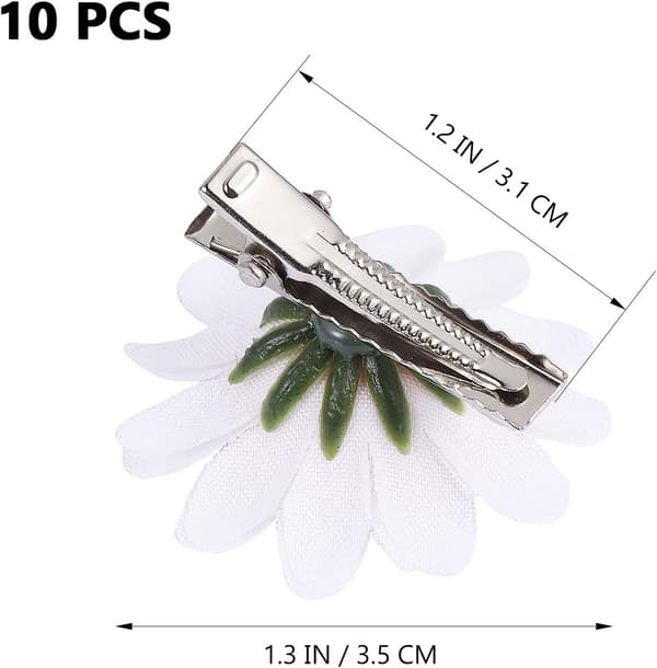 10 stk. Tusindfryd hårspænder søde små blomster hårspænder flet tilbehør hårnåle