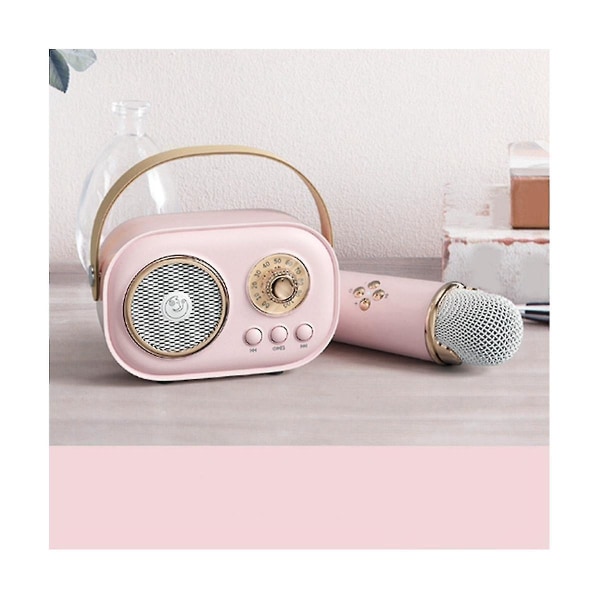 Mini Trådlös Bluetooth Ljud Hemsång Karaoke Integrerad Mikrofon Högtalare Stereo Hemma Ktv Se