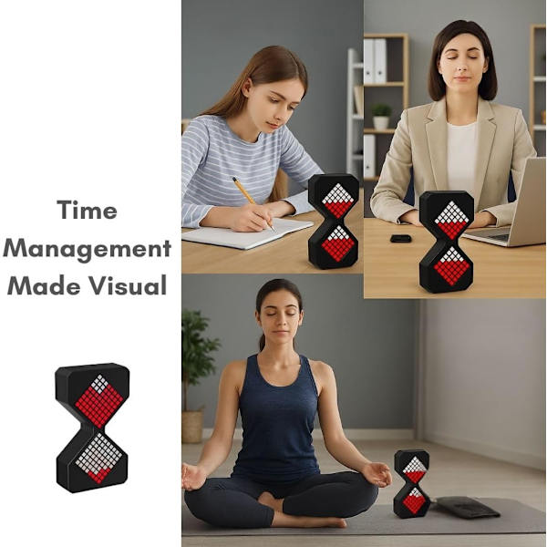 Digitalt timeglass – visuell skrivebords- og Pomodoro-timerlampe
