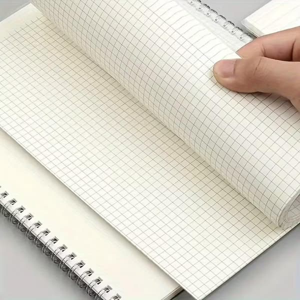 Sæt med 3 spiralnotesbøger (A4/A5-størrelser), 80 g/m² gitterpapir, spiralnotesbog (A4)